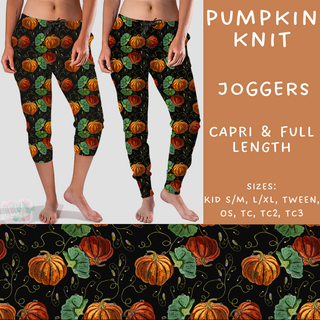 Batch #207 - Fall Fun - Closes 9/27 - ETA mid Nov - Pumpkin Knit Full and Capri Length Joggers