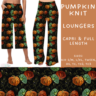 Batch #207 - Fall Fun - Closes 9/27 - ETA mid Nov - Pumpkin Knit Capri and Full Length Loungers