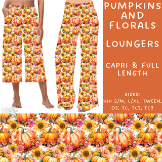 Batch #207 - Fall Fun - Closes 9/27 - ETA mid Nov - Pumpkins and Florals Capri and Full Length Loungers