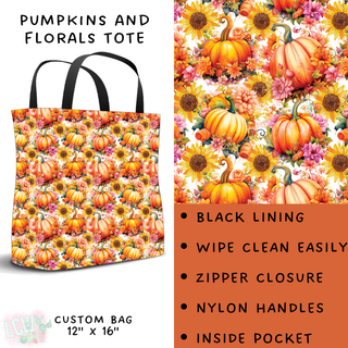 Batch #207 - Fall Fun - Closes 9/27 - ETA mid Nov - Pumpkins and Florals Tote