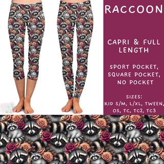 Batch #209 - Fun Run 5 - Closes 10/2 - ETA mid Nov - Raccoon Full and Capri Length Leggings