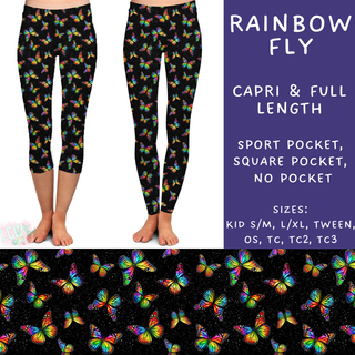 Batch #205 - August Request Run - Closes 9/23 - ETA early Nov - Rainbow Fly Full and Capri Length Leggings