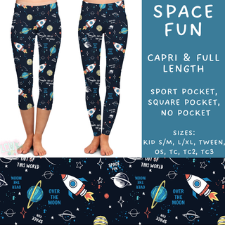 Batch #205 - August Request Run - Closes 9/23 - ETA early Nov - Space Fun Full and Capri Length Leggings