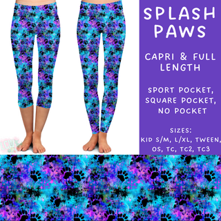 Batch #209 - Fun Run 5 - Closes 10/2 - ETA mid Nov - Splash Paws Full and Capri Length Leggings