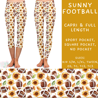 Batch #204 - Hello Fall - Closes 9/20 - ETA early Nov - Sunny Football Full and Capri Length Leggings