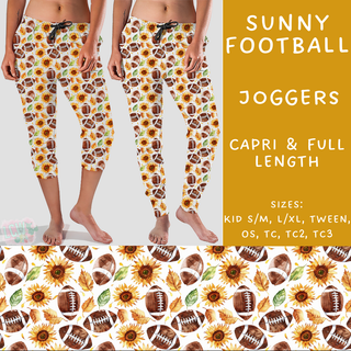 Batch #204 - Hello Fall - Closes 9/20 - ETA early Nov - Sunny Football Full and Capri Length Joggers