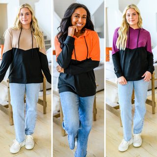 PREORDER: Tara Color Block Hoodie in Three Colors