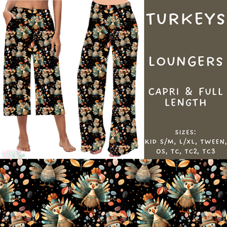 Batch #207 - Fall Fun - Closes 9/27 - ETA mid Nov - Turkeys Capri and Full Length Loungers