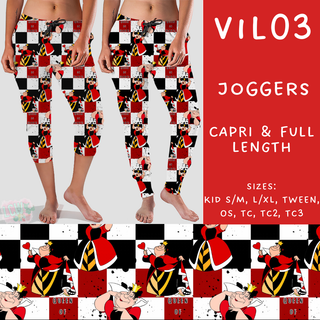 Batch #208 - Villains - Closes 9/30 - ETA mid Nov - Vil03 Full and Capri Length Joggers