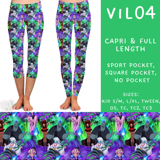 Batch #208 - Villains - Closes 9/30 - ETA mid Nov - Vil04 Full and Capri Length Leggings