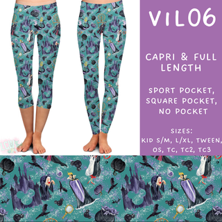 Batch #208 - Villains - Closes 9/30 - ETA mid Nov - Vil06 Full and Capri Length Leggings