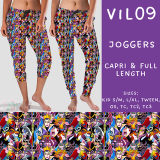 Batch #208 - Villains - Closes 9/30 - ETA mid Nov - Vil09 Full and Capri Length Joggers