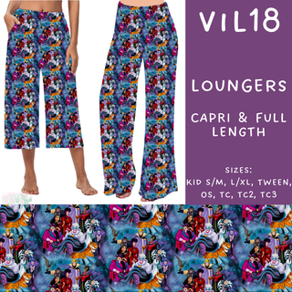 Batch #208 - Villains - Closes 9/30 - ETA mid Nov - Vil18 Capri and Full Length Loungers