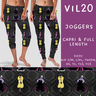 Batch #208 - Villains - Closes 9/30 - ETA mid Nov - Vil20 Full and Capri Length Joggers