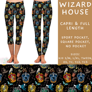 Batch #205 - August Request Run - Closes 9/23 - ETA early Nov - Wizard House Full and Capri Length Leggings